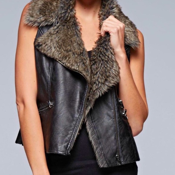 NWT💕 Plus Size Faux Fur Collar Vest - Picture 3 of 13